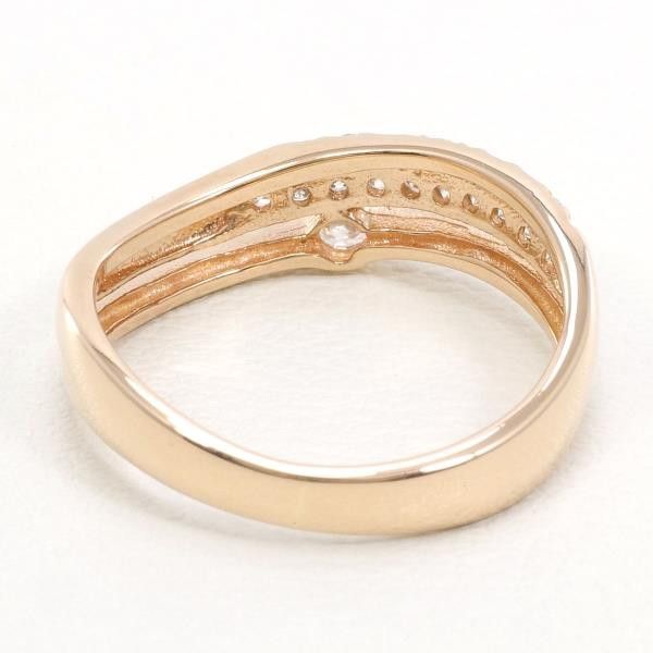 Other Other K14 Pink Gold Diamond Ring Size 8 Metal Ring in Excellent Condition Size ONE SIZE - 4 Thumbnail