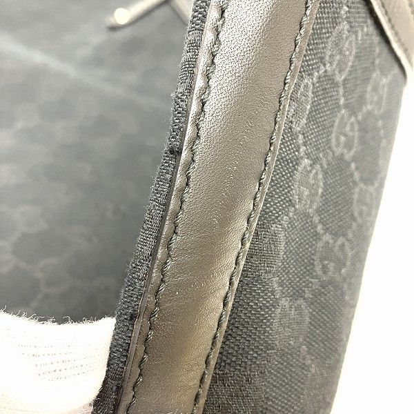 Gucci Gucci Gucci GG Canvas Leather Tote Bag 247207 Canvas Tote Bag 247207 in Good Condition Size ONE SIZE - 8 Thumbnail