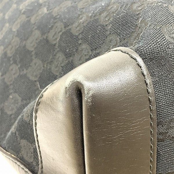 Gucci Gucci Gucci GG Canvas Leather Tote Bag 247207 Canvas Tote Bag 247207 in Good Condition Size ONE SIZE - 4 Thumbnail