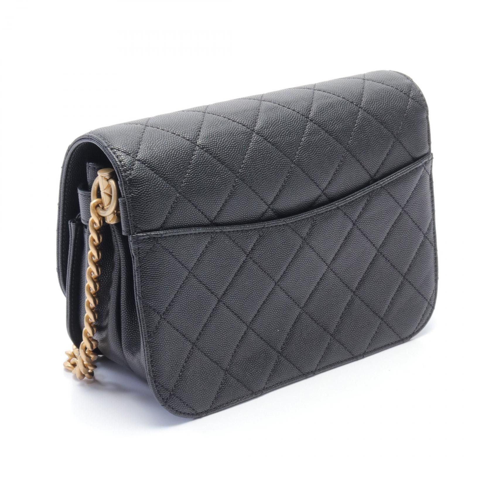Chanel Chanel CC Quilted Caviar Flap Bag Leather Shoulder Bag in Great Condition Size ONE SIZE - 2 Thumbnail