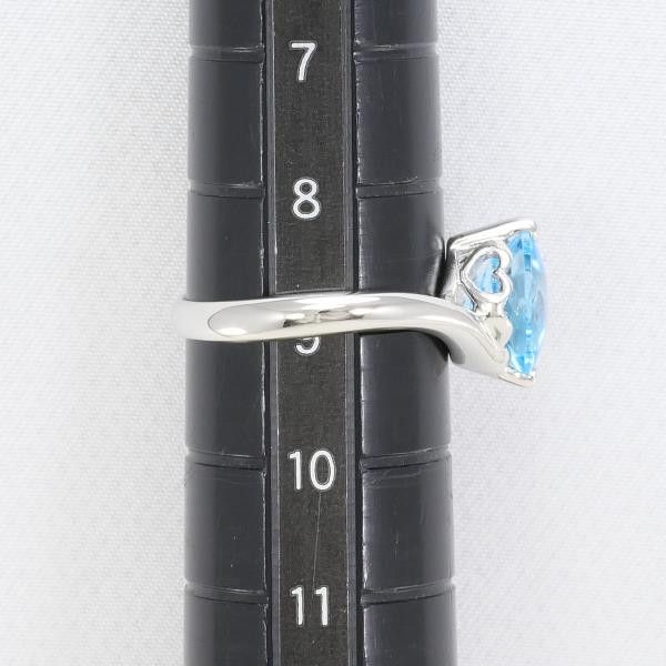 Other Other PT900 Platinum Ring with Blue Topaz, Size 9 Metal Ring in Excellent Condition Size ONE SIZE - 5 Thumbnail