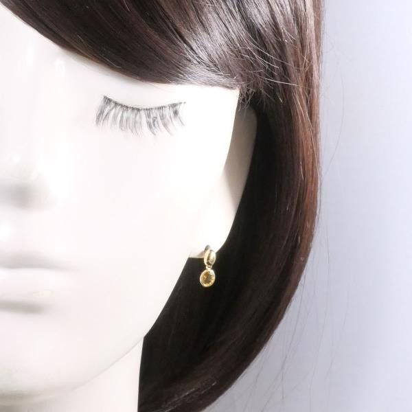 Other Other K18 Yellow Gold Citrine Earrings Metal Earrings in Excellent Condition Size ONE SIZE - 3 Thumbnail