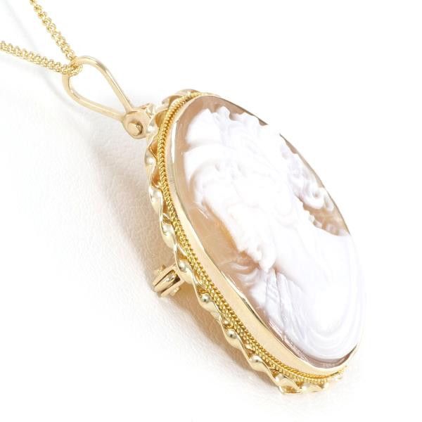 Other Other K14 Yellow Gold Necklace Brooch Shell Cameo 40cm Metal Necklace in Great Condition Size ONE SIZE - 2 Thumbnail