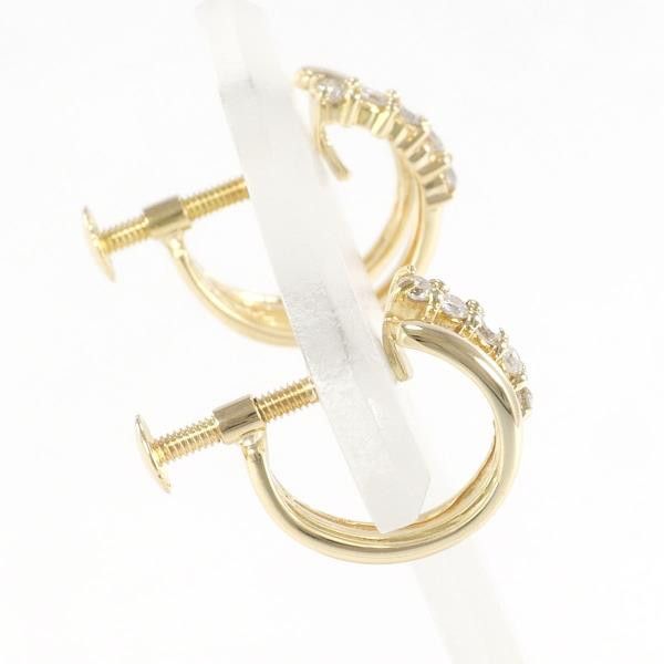 Other Other K18 Yellow Gold Diamond Earrings 0.10ct Metal Earrings in Excellent Condition Size ONE SIZE - 2 Thumbnail