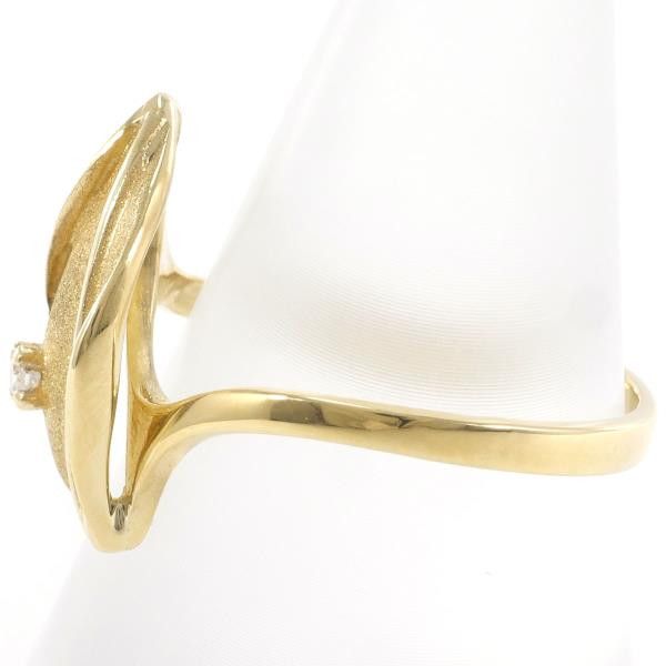 Other Other K18 Yellow Gold Diamond Ring Size 14 Metal Ring in Great Condition Size ONE SIZE - 3 Thumbnail