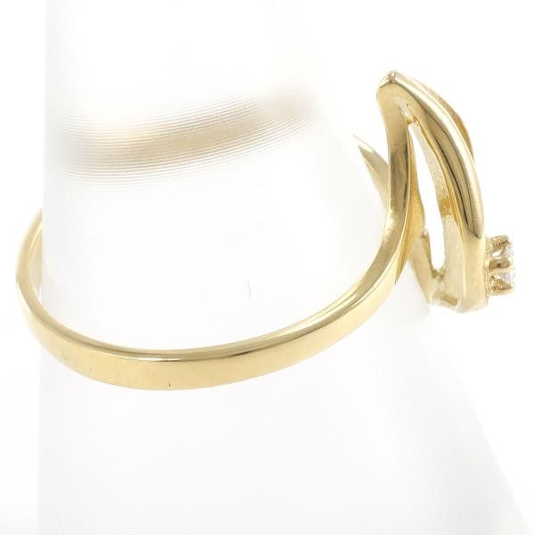 Other Other K18 Yellow Gold Diamond Ring Size 14 Metal Ring in Great Condition Size ONE SIZE - 2 Thumbnail