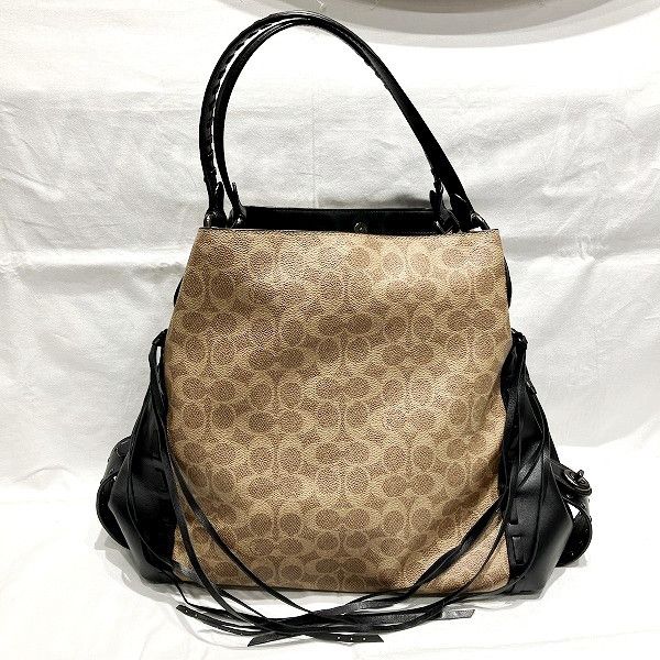 Coach Coach Coach Signature Edie 37123 Tote Bag Canvas Tote Bag 37123 in Good Condition Size ONE SIZE - 2 Thumbnail