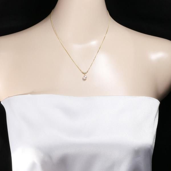 Other K18 Yellow Gold Pearl Necklace 41cm Metal Necklace in Great Condition