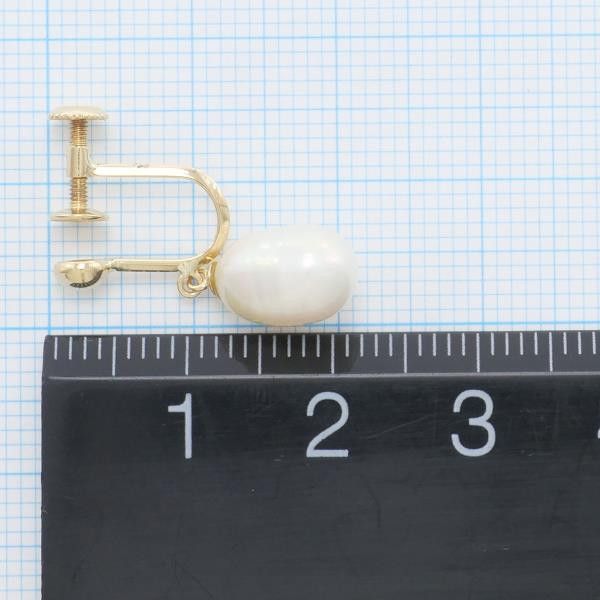 Other Other K18 Yellow Gold Pearl Earrings Metal Earrings in Excellent Condition Size ONE SIZE - 4 Thumbnail