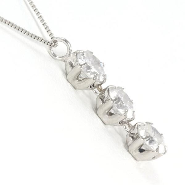 Other Other PT900 Platinum PT850 Diamond Necklace 42cm Metal Necklace in Great Condition Size ONE SIZE - 2 Thumbnail