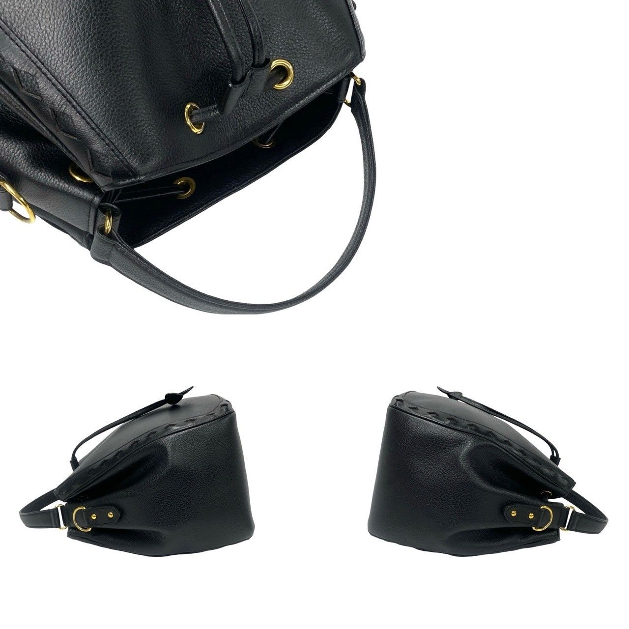 Yves Saint Laurent Yves Saint Laurent Diamond Cut Drawstring Bag Leather Crossbody Bag in Excellent Condition Size ONE SIZE - 5 Thumbnail
