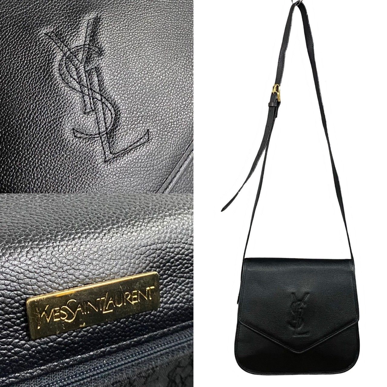 Yves Saint Laurent Yves Saint Laurent Leather Crossbody Bag Leather Crossbody Bag in Great Condition Size ONE SIZE - 3 Thumbnail