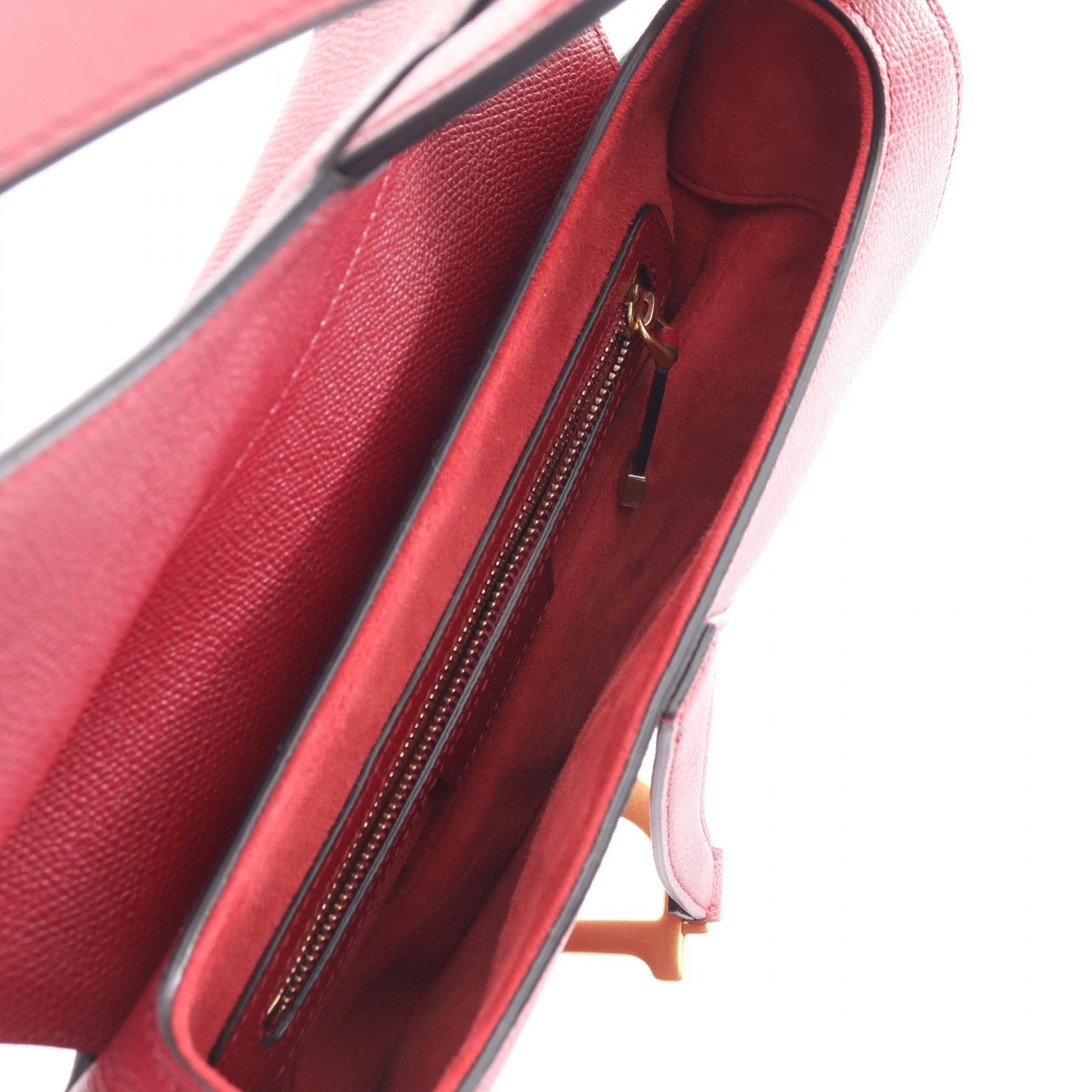 Dior Dior Classic Leather Saddle Bag Leather Shoulder Bag in Great Condition Size ONE SIZE - 3 Thumbnail