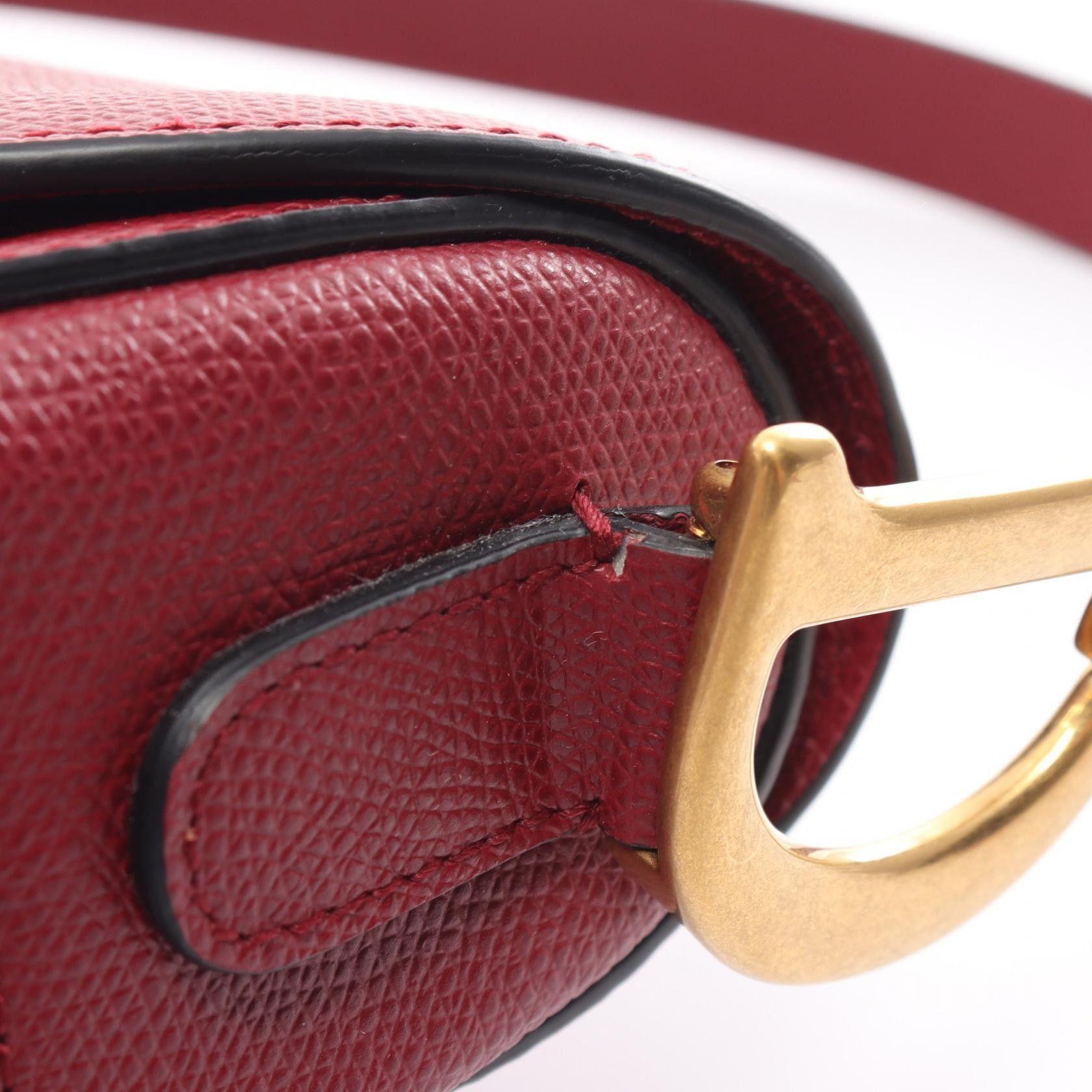 Dior Dior Classic Leather Saddle Bag Leather Shoulder Bag in Great Condition Size ONE SIZE - 7 Thumbnail