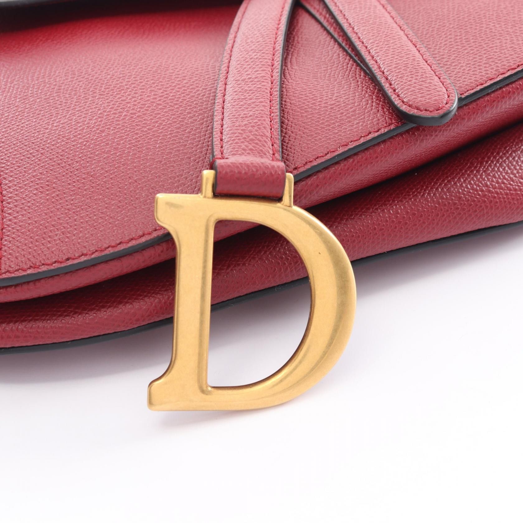 Dior Dior Classic Leather Saddle Bag Leather Shoulder Bag in Great Condition Size ONE SIZE - 6 Thumbnail