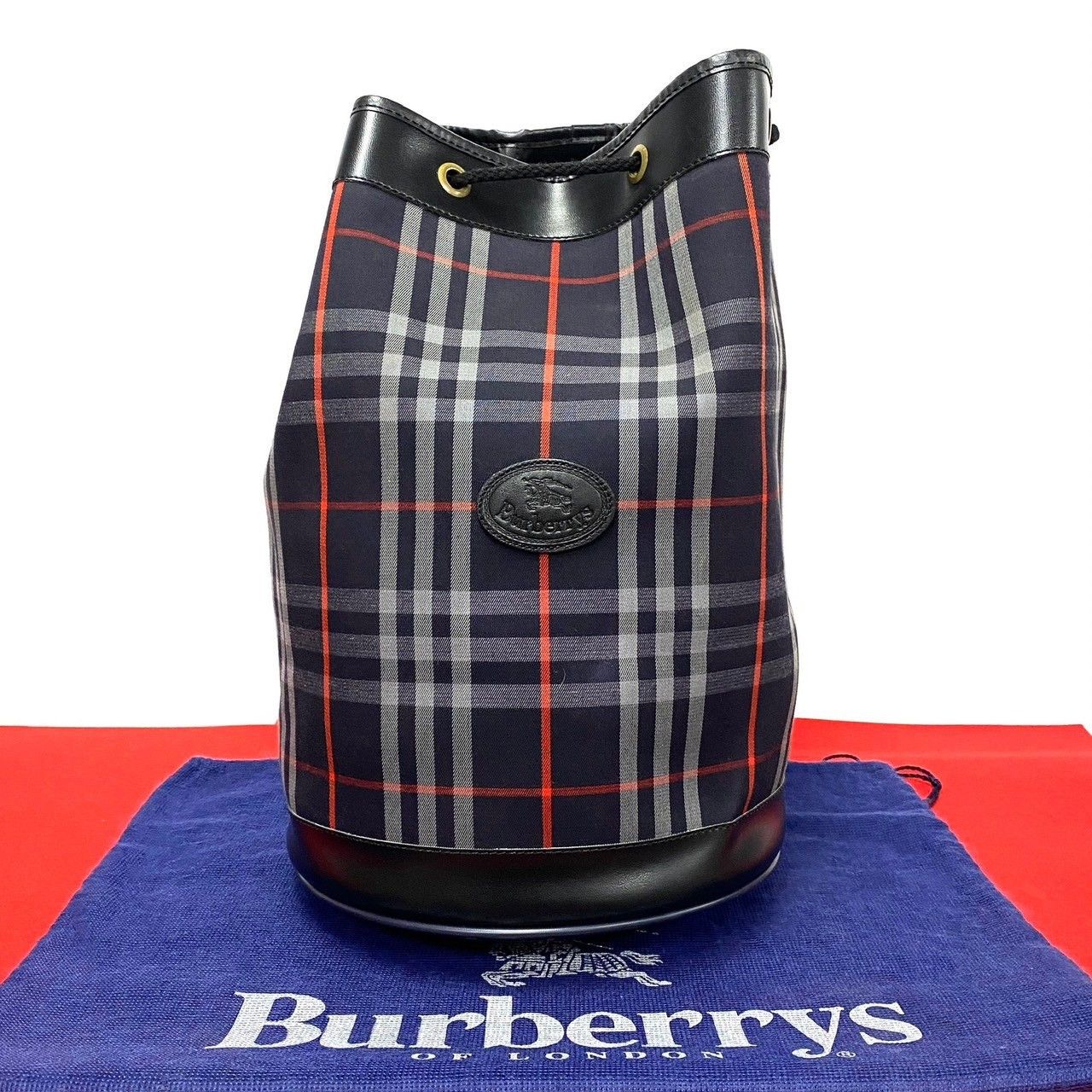 Burberry Burberry Nova Check Drawstring Bag Canvas Crossbody Bag in Great Condition Size ONE SIZE - 9 Thumbnail