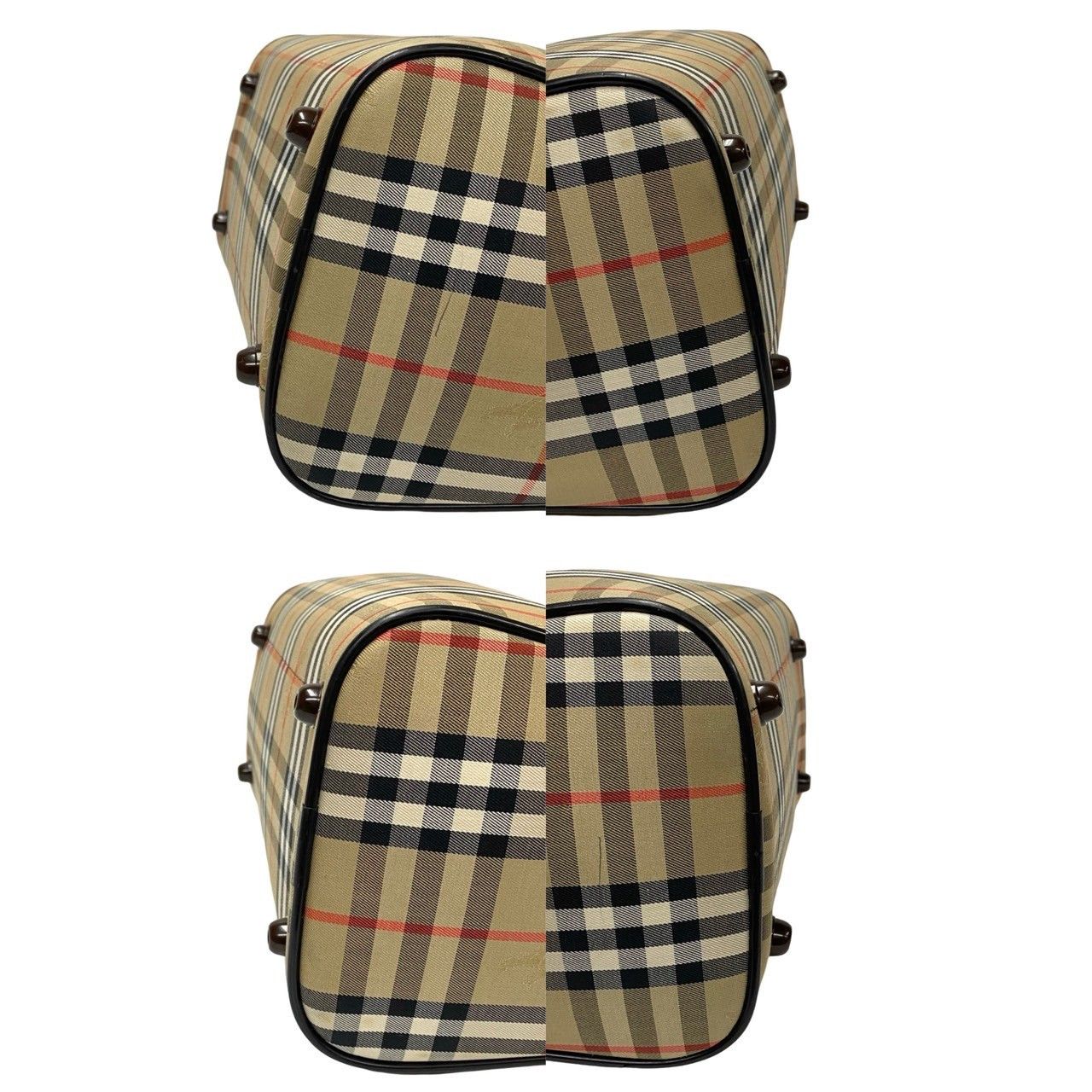 Burberry Burberry Haymarket Check Boston Bag Canvas Handbag in Very Good Condition Size ONE SIZE - 7 Thumbnail
