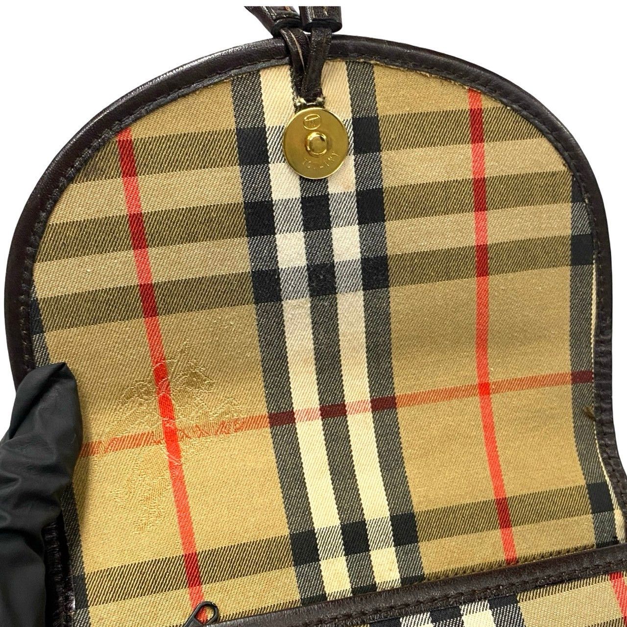 Burberry Burberry Haymarket Check Crossbody Bag Canvas Crossbody Bag in Very Good Condition Size ONE SIZE - 8 Thumbnail