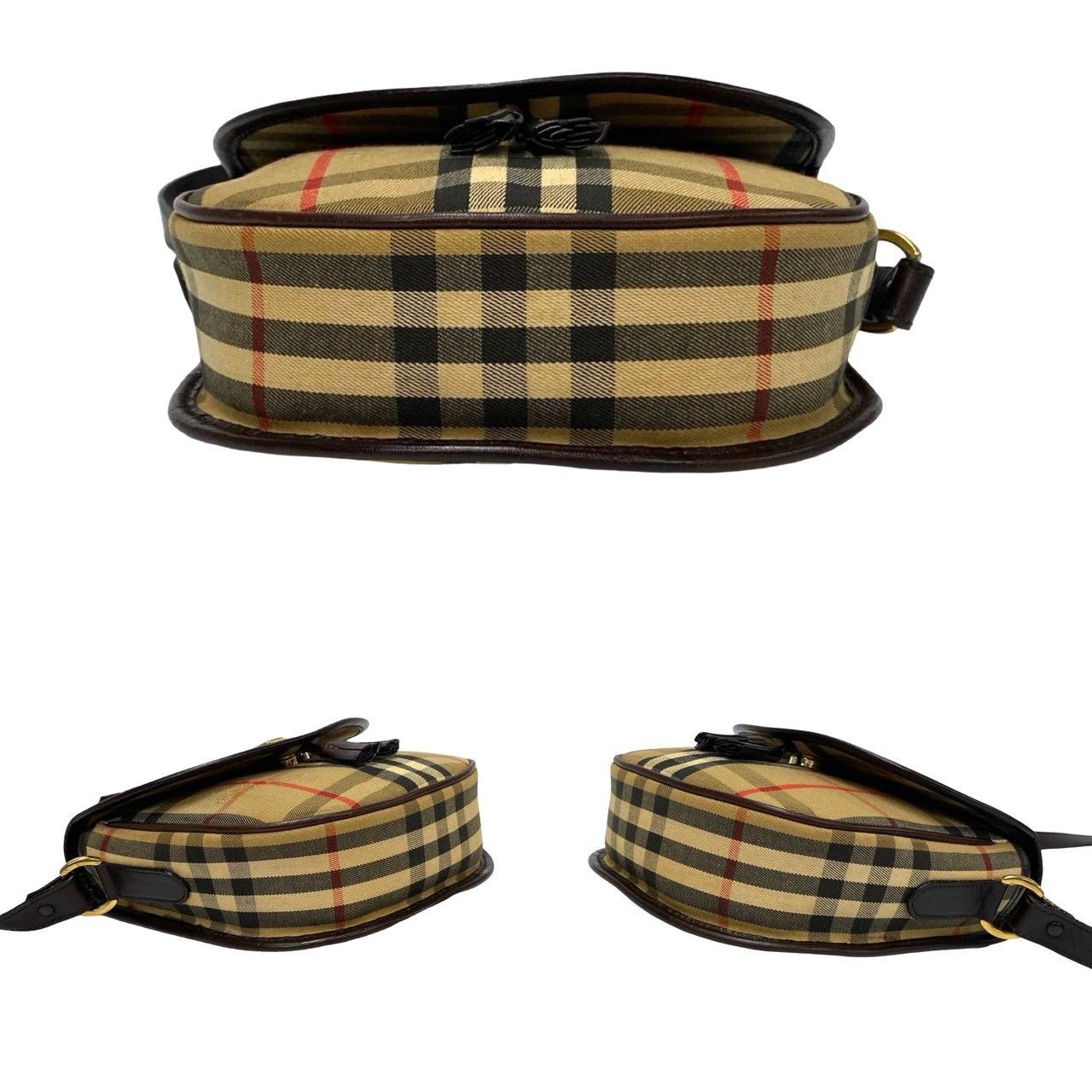 Burberry Burberry Haymarket Check Crossbody Bag Canvas Crossbody Bag in Very Good Condition Size ONE SIZE - 6 Thumbnail