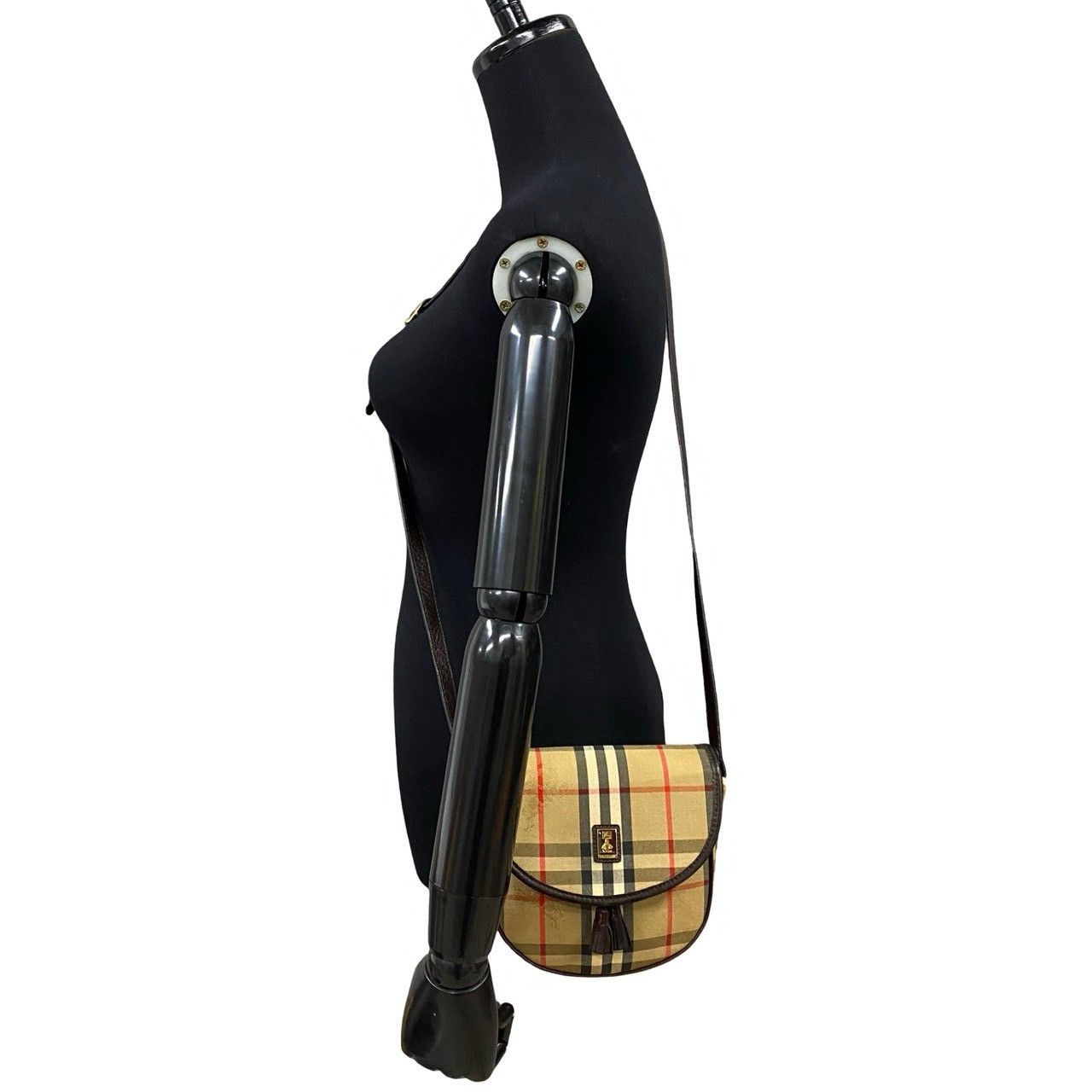 Burberry Burberry Haymarket Check Crossbody Bag Canvas Crossbody Bag in Very Good Condition Size ONE SIZE - 2 Thumbnail