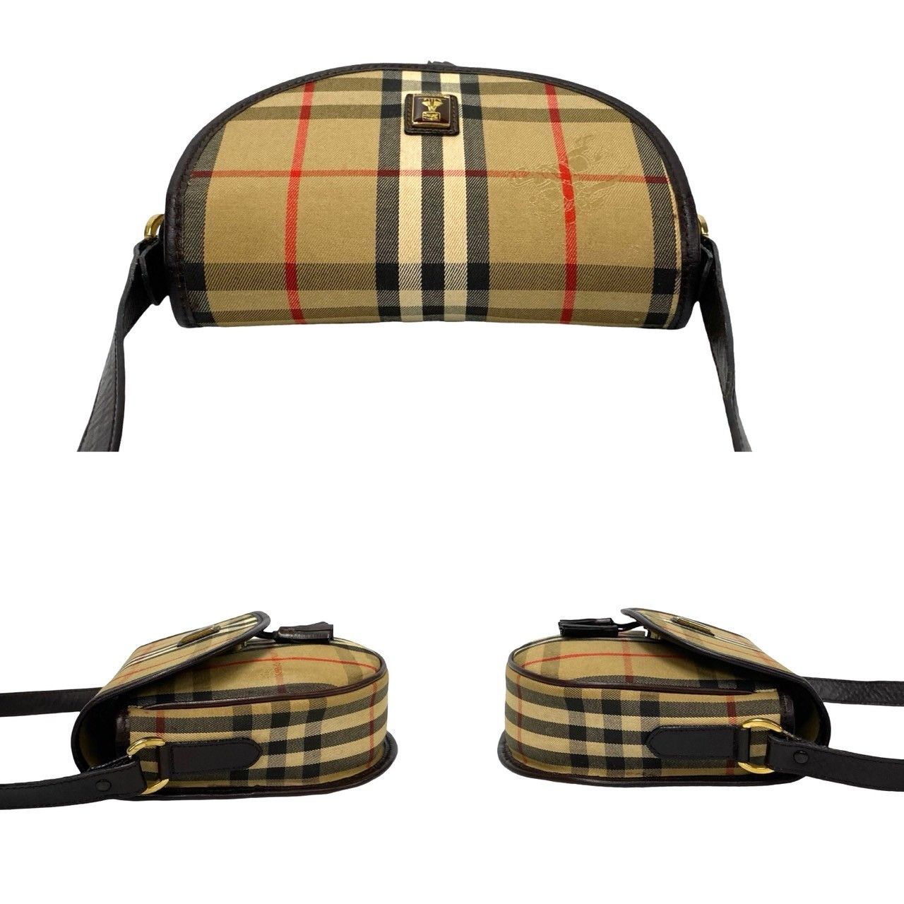 Burberry Burberry Haymarket Check Crossbody Bag Canvas Crossbody Bag in Very Good Condition Size ONE SIZE - 5 Thumbnail