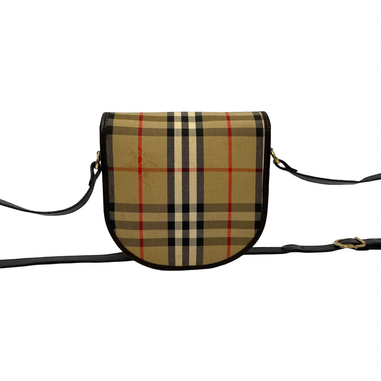 Burberry Burberry Haymarket Check Crossbody Bag Canvas Crossbody Bag in Very Good Condition Size ONE SIZE - 4 Thumbnail