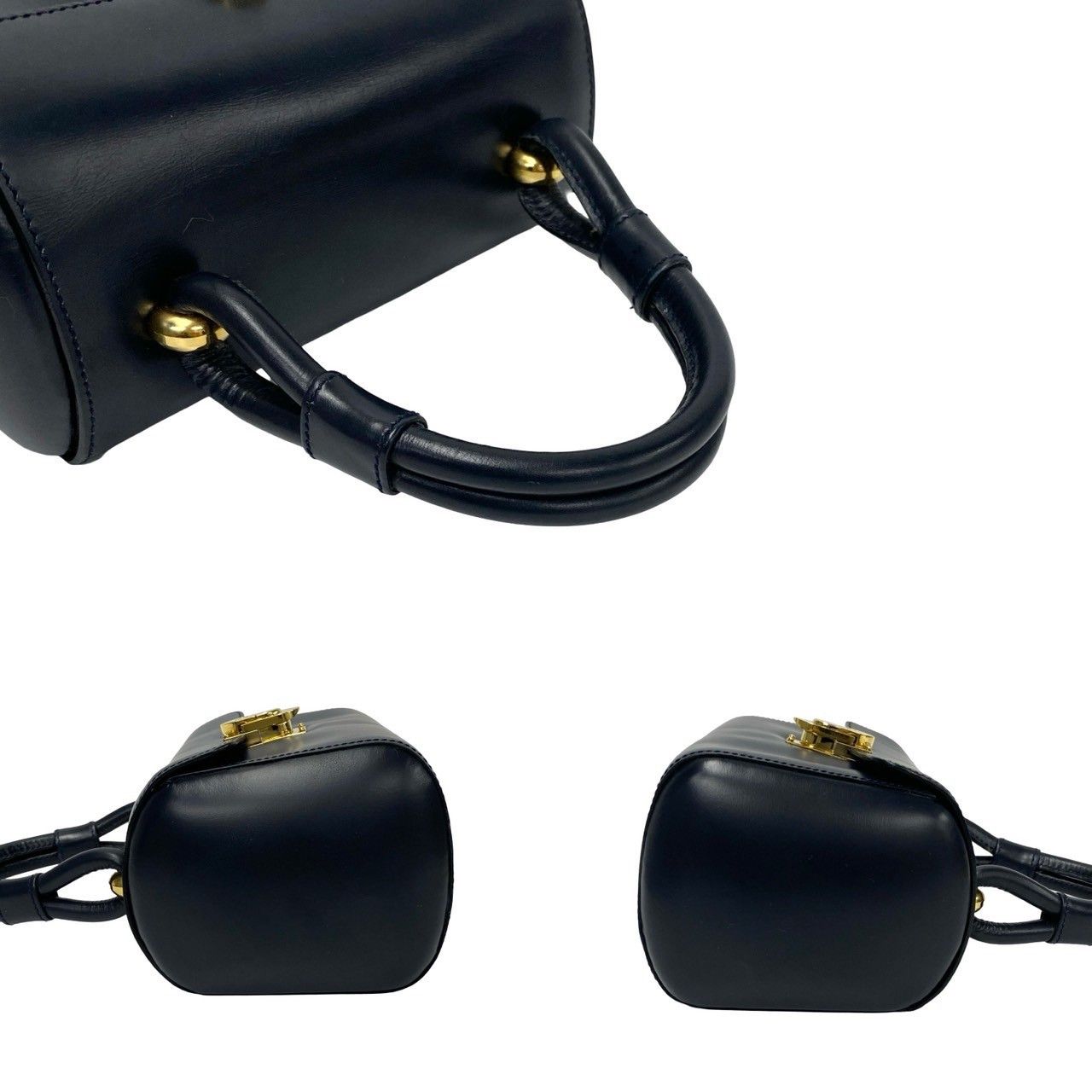 Loewe Loewe Anagram Mini Boston Bag Leather Handbag in Very Good Condition Size ONE SIZE - 5 Thumbnail