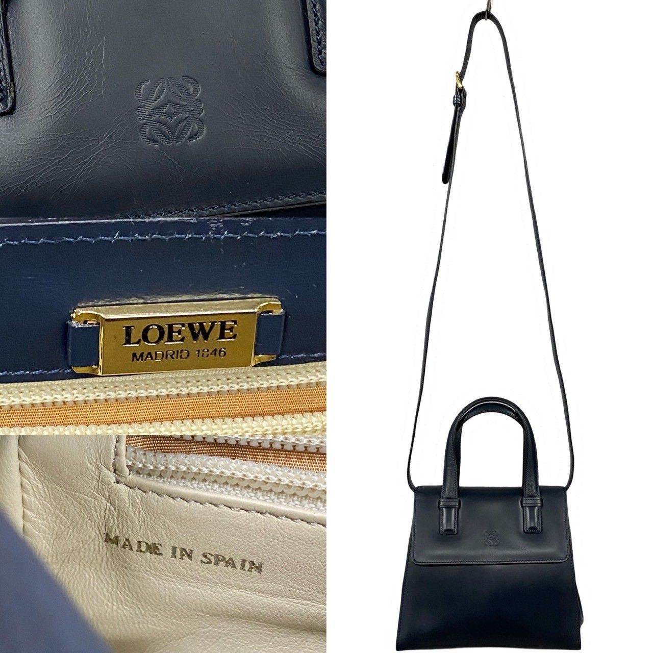 Loewe Loewe Anagram Handle Bag Leather Crossbody Bag in Very Good Condition Size ONE SIZE - 3 Thumbnail