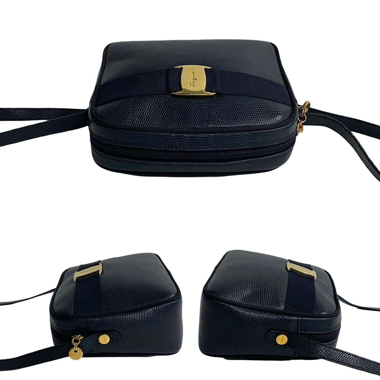 Salvatore Ferragamo Salvatore Ferragamo Leather Vara Mini Crossbody Bag Leather Crossbody Bag in Very Good Condition Size ONE SIZE - 5 Thumbnail