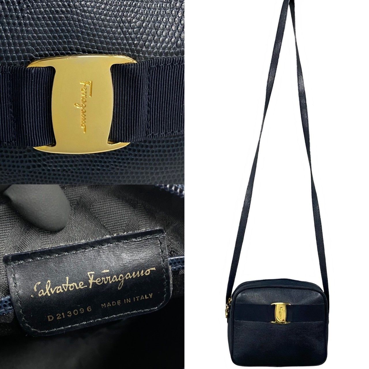Salvatore Ferragamo Salvatore Ferragamo Leather Vara Mini Crossbody Bag Leather Crossbody Bag in Very Good Condition Size ONE SIZE - 3 Thumbnail