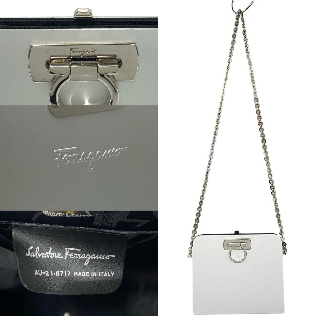 Salvatore Ferragamo Salvatore Ferragamo Gancini Metal Crossbody Bag Metal Crossbody Bag in Very Good Condition Size ONE SIZE - 3 Thumbnail