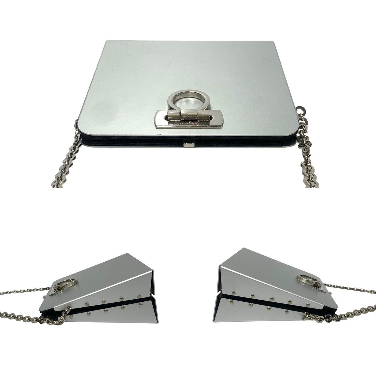 Salvatore Ferragamo Salvatore Ferragamo Gancini Metal Crossbody Bag Metal Crossbody Bag in Very Good Condition Size ONE SIZE - 5 Thumbnail