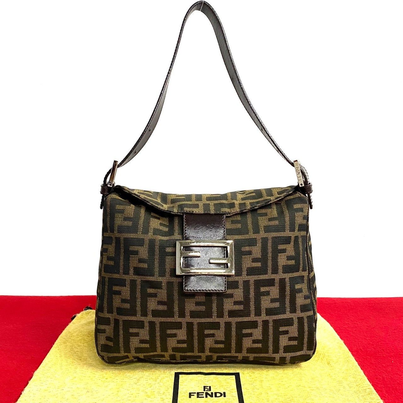 Fendi Fendi Zucca Mamma Baguette Bag Canvas Crossbody Bag in Very Good Condition Size ONE SIZE - 10 Thumbnail