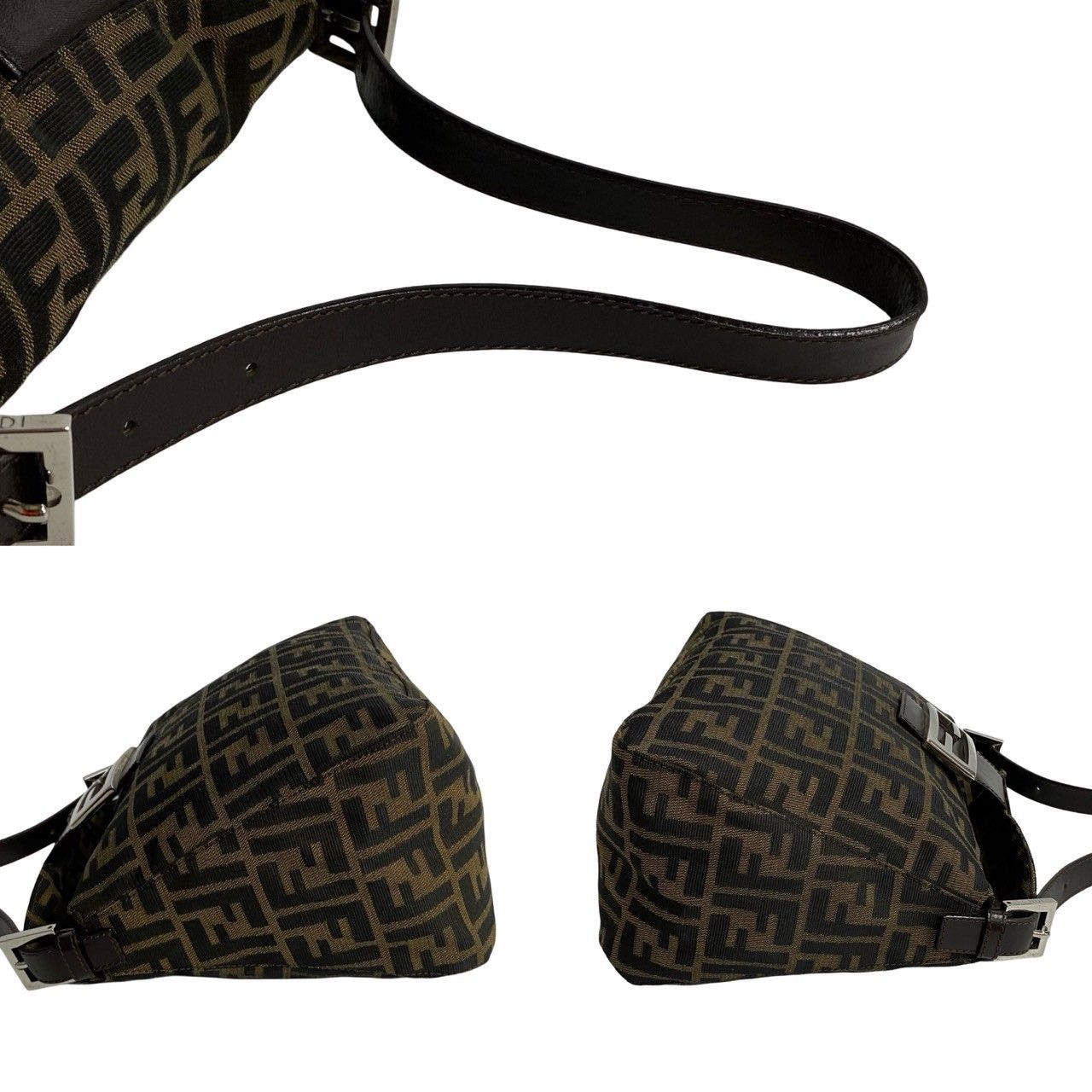 Fendi Fendi Zucca Mamma Baguette Bag Canvas Crossbody Bag in Very Good Condition Size ONE SIZE - 5 Thumbnail