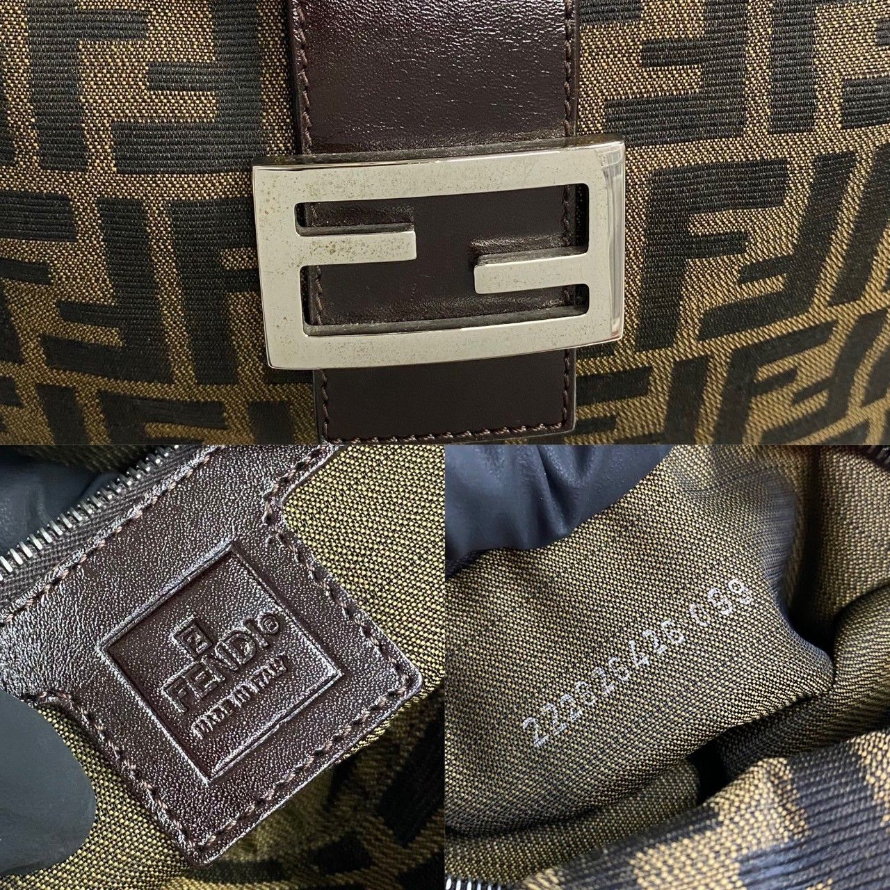 Fendi Fendi Zucca Mamma Baguette Bag Canvas Crossbody Bag in Very Good Condition Size ONE SIZE - 3 Thumbnail