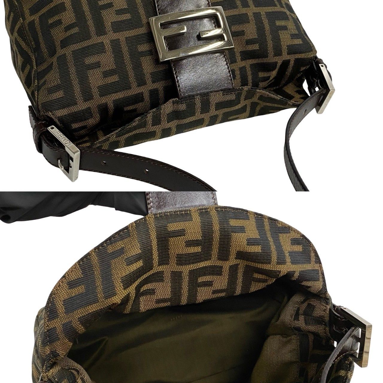 Fendi Fendi Zucca Mamma Baguette Bag Canvas Crossbody Bag in Very Good Condition Size ONE SIZE - 8 Thumbnail