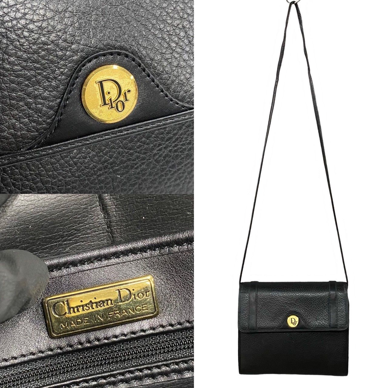 Dior Dior Leather Logo Crossbody Bag Leather Crossbody Bag in Very Good Condition Size ONE SIZE - 3 Thumbnail
