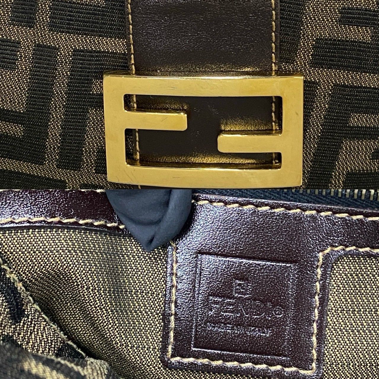 Fendi Fendi Zucca Mamma Baguette Bag Canvas Crossbody Bag in Very Good Condition Size ONE SIZE - 3 Thumbnail