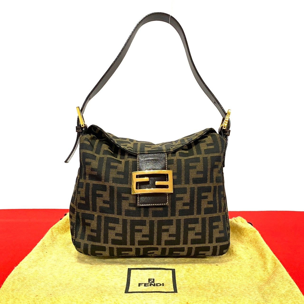 Fendi Fendi Zucca Mamma Baguette Bag Canvas Crossbody Bag in Very Good Condition Size ONE SIZE - 10 Thumbnail