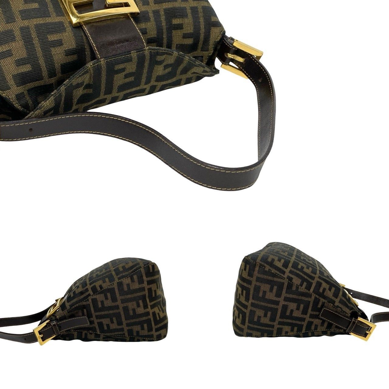 Fendi Fendi Zucca Mamma Baguette Bag Canvas Crossbody Bag in Very Good Condition Size ONE SIZE - 5 Thumbnail