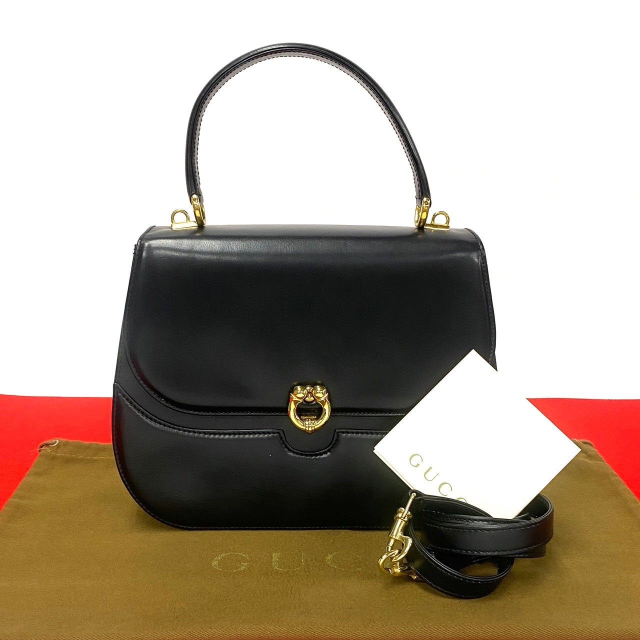 Gucci Gucci Leather Top Handle Bag Leather Handbag in Very Good Condition Size ONE SIZE - 10 Thumbnail