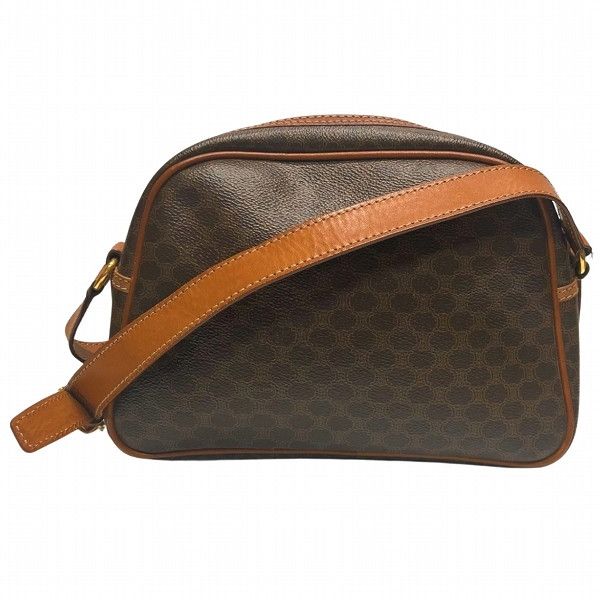 Celine Celine Celine Macadam Brown Shoulder Bag Canvas Crossbody Bag in Good Condition Size ONE SIZE - 2 Thumbnail