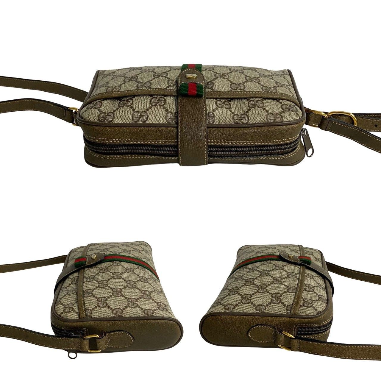 Gucci Gucci GG Canvas Web Crossbody Bag Canvas Crossbody Bag in Great Condition Size ONE SIZE - 5 Thumbnail