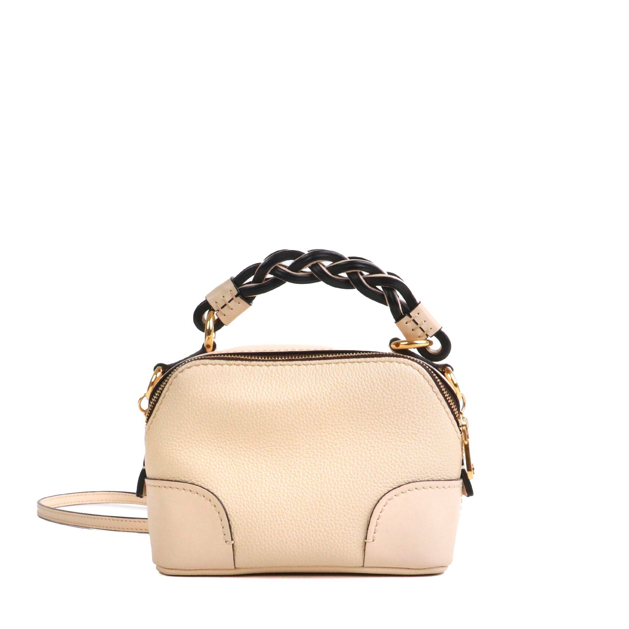 Chloe CHLOÉ - Chloé mini Daria shoulder bag in beige grained leather Size ONE SIZE - 3 Thumbnail