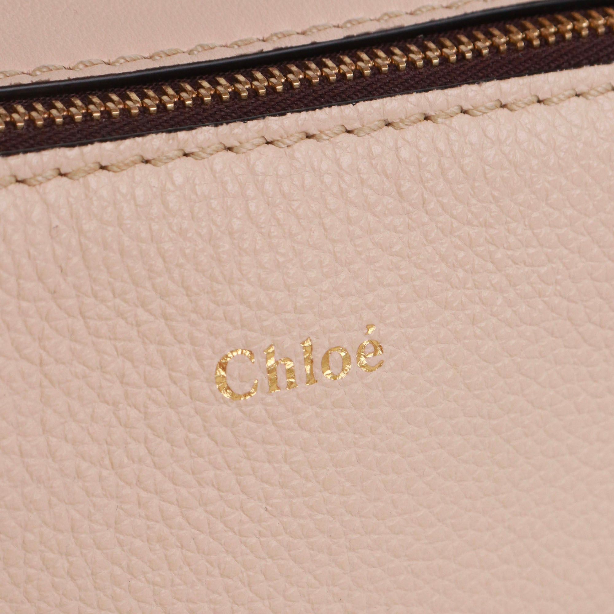 Chloe CHLOÉ - Chloé mini Daria shoulder bag in beige grained leather Size ONE SIZE - 4 Thumbnail
