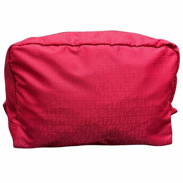 Fendi Fendi Fendi Nylon Zucchino Pouch Pink Canvas Vanity Bag in Good Condition Size ONE SIZE - 2 Thumbnail
