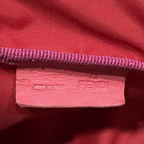 Fendi Fendi Fendi Nylon Zucchino Pouch Pink Canvas Vanity Bag in Good Condition Size ONE SIZE - 5 Thumbnail