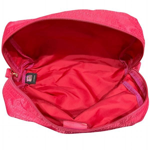 Fendi Fendi Fendi Nylon Zucchino Pouch Pink Canvas Vanity Bag in Good Condition Size ONE SIZE - 6 Thumbnail