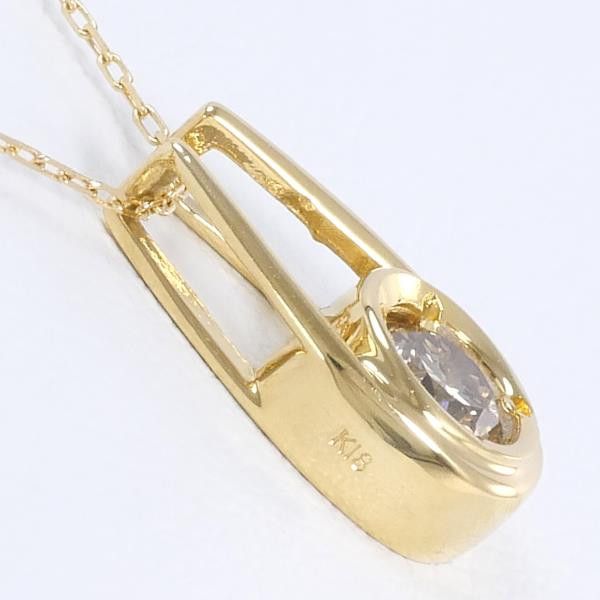 Other Other K18 Yellow Gold Diamond Necklace 40cm Metal Necklace in Great Condition Size ONE SIZE - 2 Thumbnail