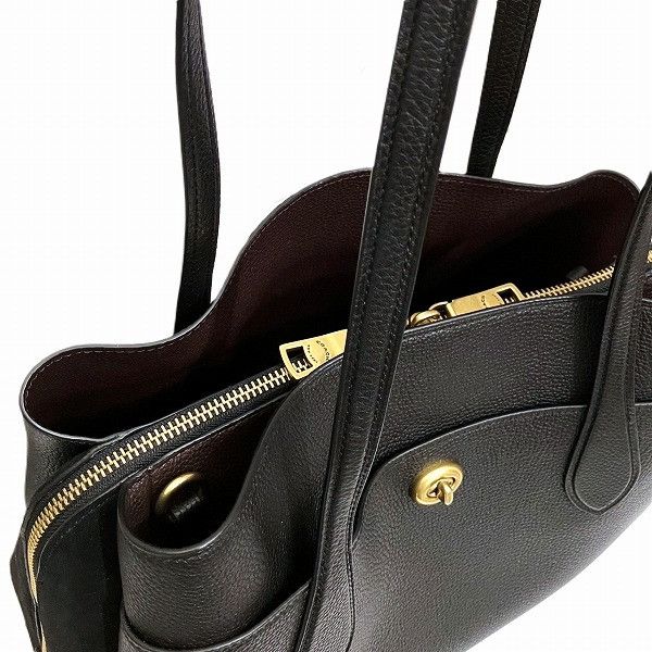 Coach Coach Coach Leather Suede Laura Carryall Tote Bag 89486 Leather Tote Bag 89486 in Good Condition Size ONE SIZE - 9 Thumbnail